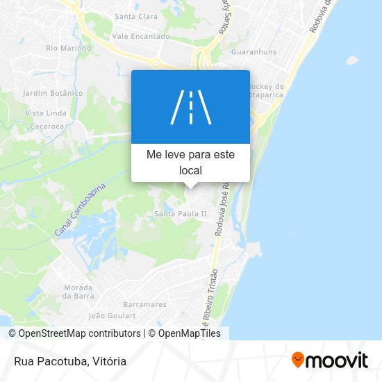 Rua Pacotuba mapa