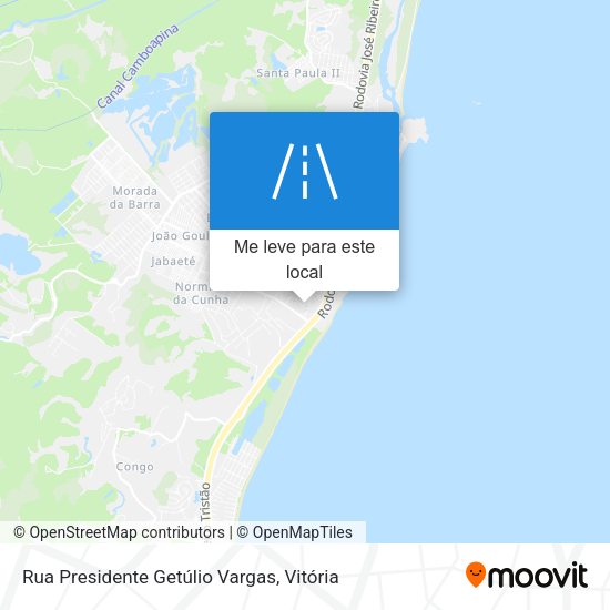 Rua Presidente Getúlio Vargas mapa