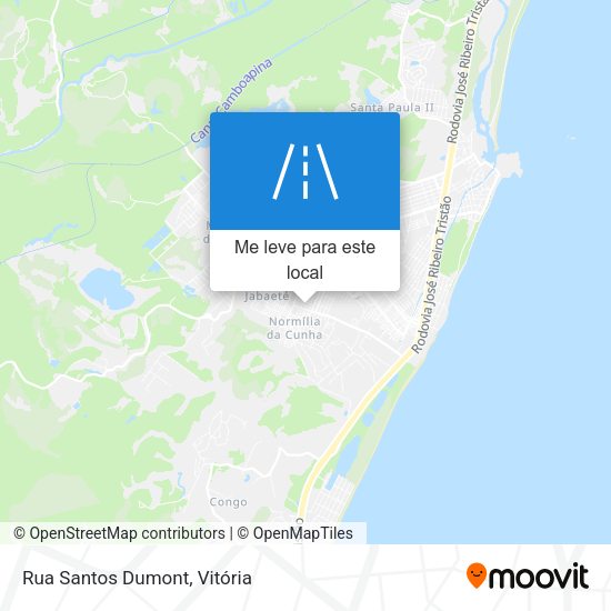 Rua Santos Dumont mapa