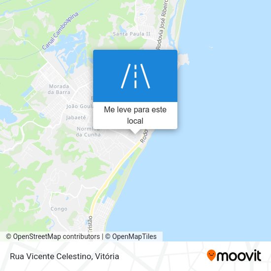Rua Vicente Celestino mapa