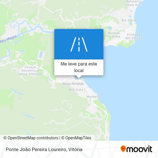 Ponte João Pereira Loureiro mapa