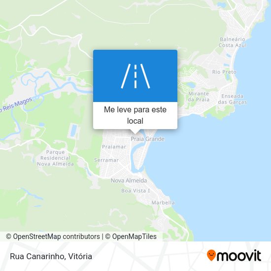 Rua Canarinho mapa