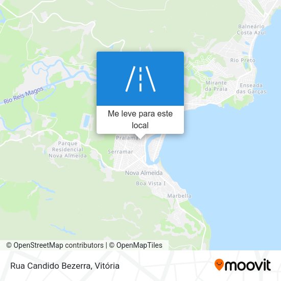 Rua Candido Bezerra mapa