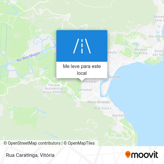 Rua Caratinga mapa