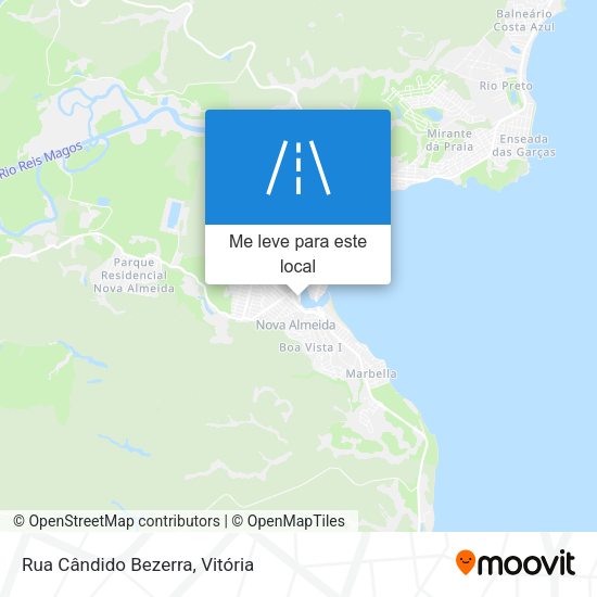 Rua Cândido Bezerra mapa