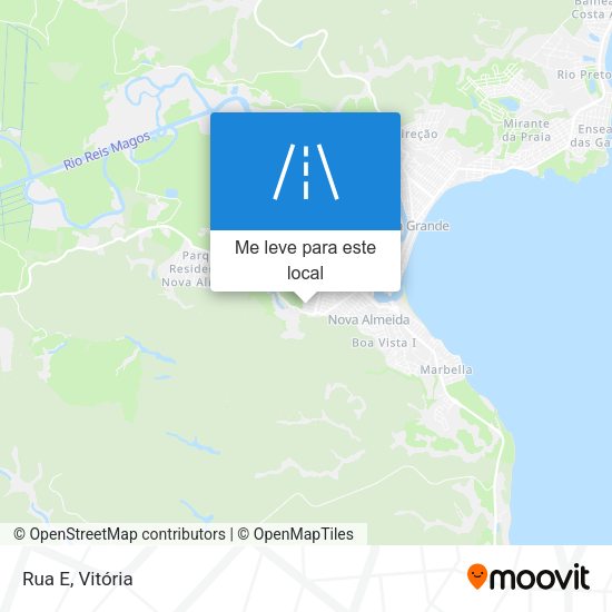 Rua E mapa