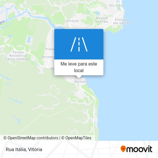 Rua Itália mapa