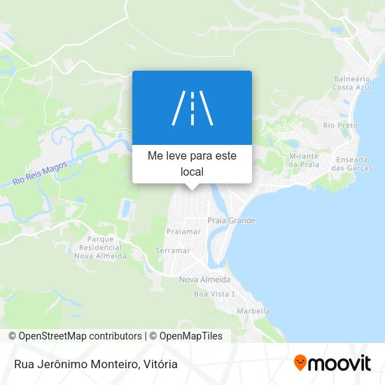 Rua Jerônimo Monteiro mapa