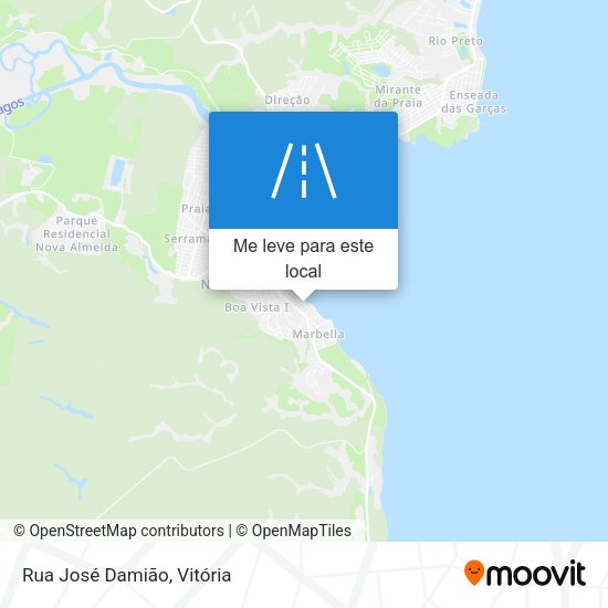 Rua José Damião mapa