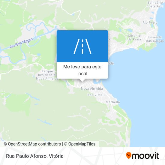Rua Paulo Afonso mapa
