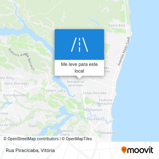 Rua Piracicaba mapa