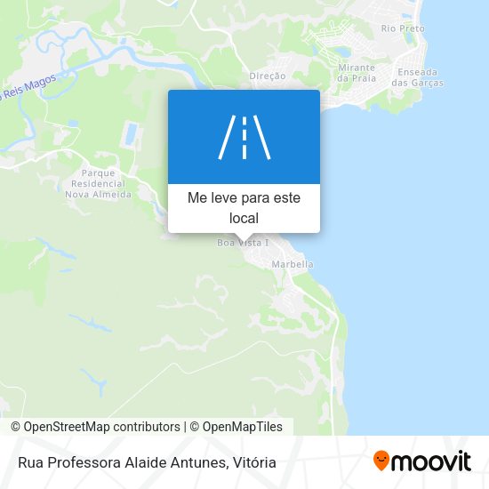 Rua Professora Alaide Antunes mapa