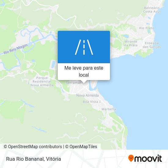 Rua Rio Bananal mapa