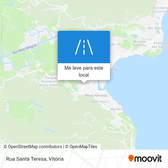 Rua Santa Teresa mapa