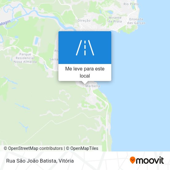Rua São João Batista mapa