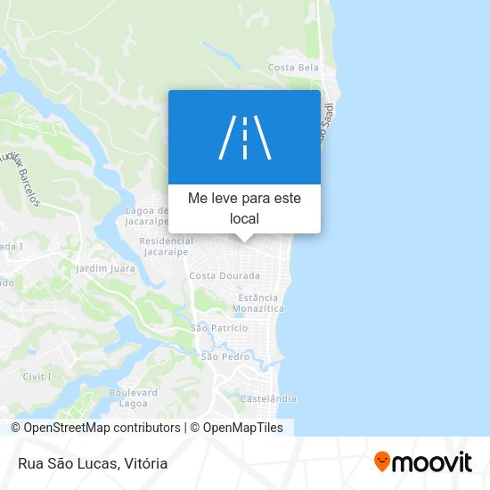 Rua São Lucas mapa