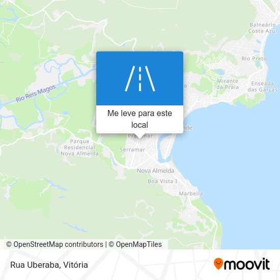 Rua Uberaba mapa