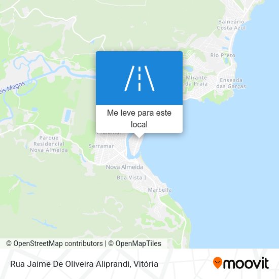 Rua Jaime De Oliveira Aliprandi mapa