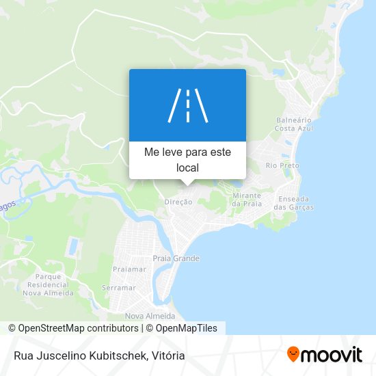 Rua Juscelino Kubitschek mapa