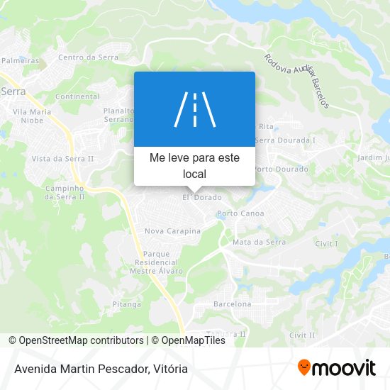 Avenida Martin Pescador mapa