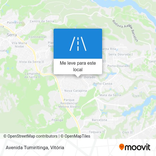 Avenida Tumiritinga mapa