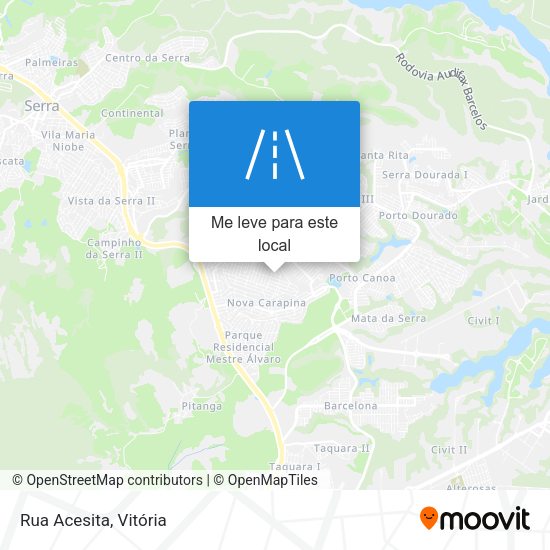 Rua Acesita mapa