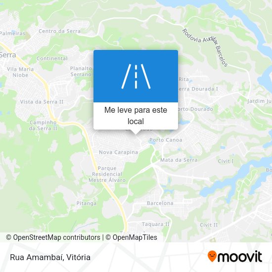 Rua Amambaí mapa