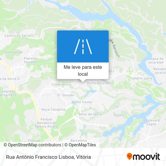 Rua Antônio Francisco Lisboa mapa