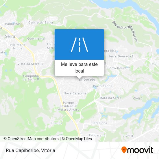 Rua Capiberibe mapa