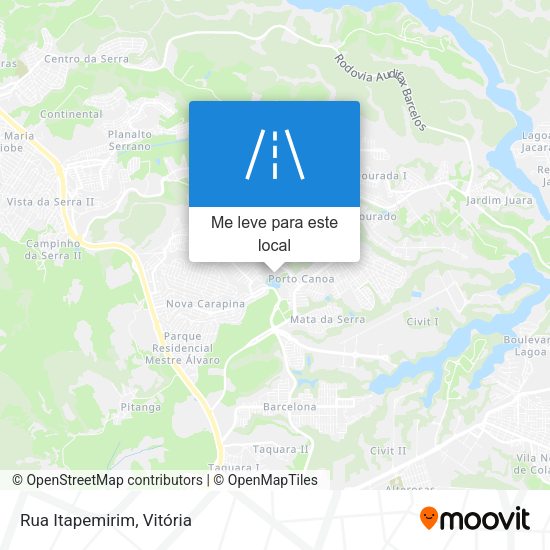 Rua Itapemirim mapa