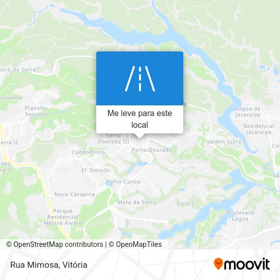 Rua Mimosa mapa