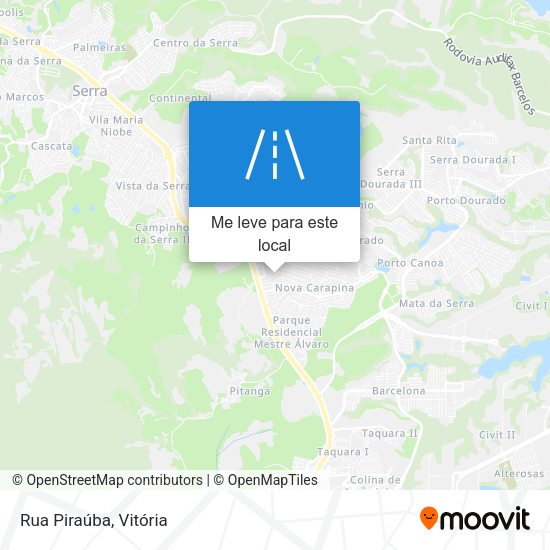 Rua Piraúba mapa
