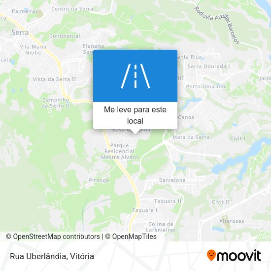 Rua Uberlândia mapa