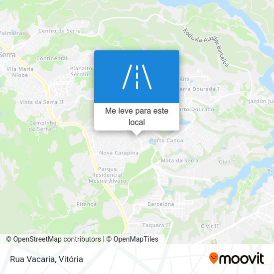 Rua Vacaria mapa