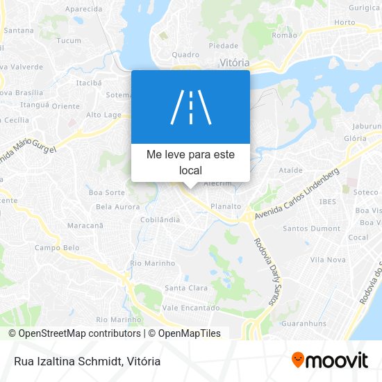 Rua Izaltina Schmidt mapa