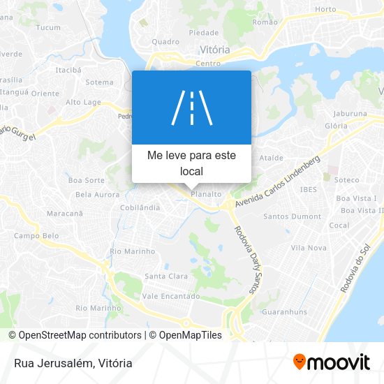 Rua Jerusalém mapa