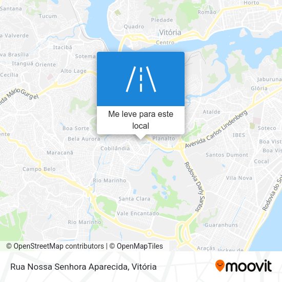 Rua Nossa Senhora Aparecida mapa