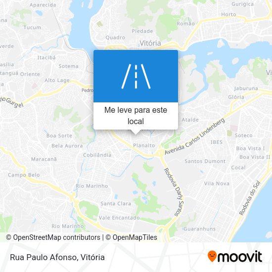 Rua Paulo Afonso mapa