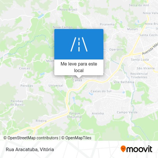 Rua Aracatuba mapa