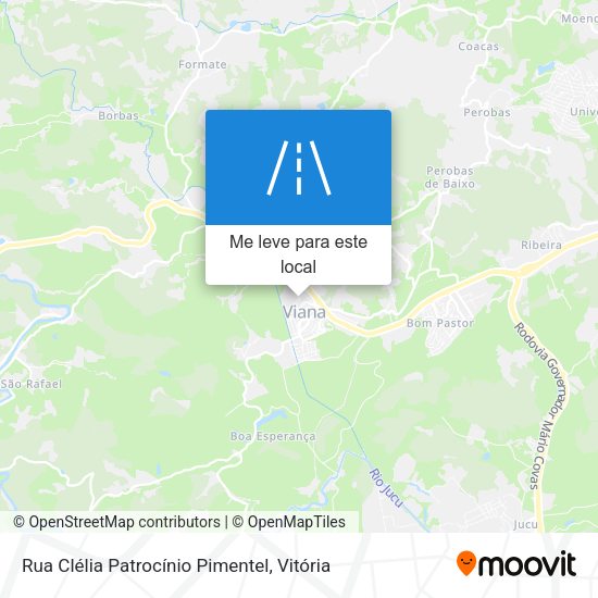 Rua Clélia Patrocínio Pimentel mapa