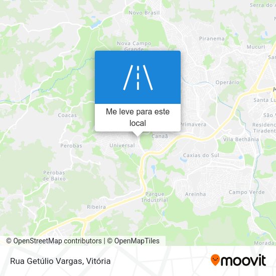 Rua Getúlio Vargas mapa