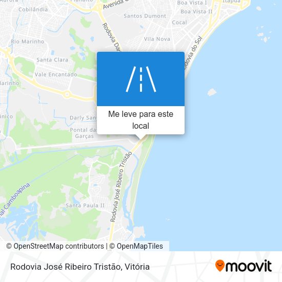 Rodovia José Ribeiro Tristão mapa