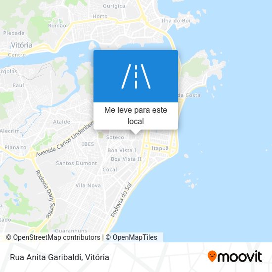 Rua Anita Garibaldi mapa