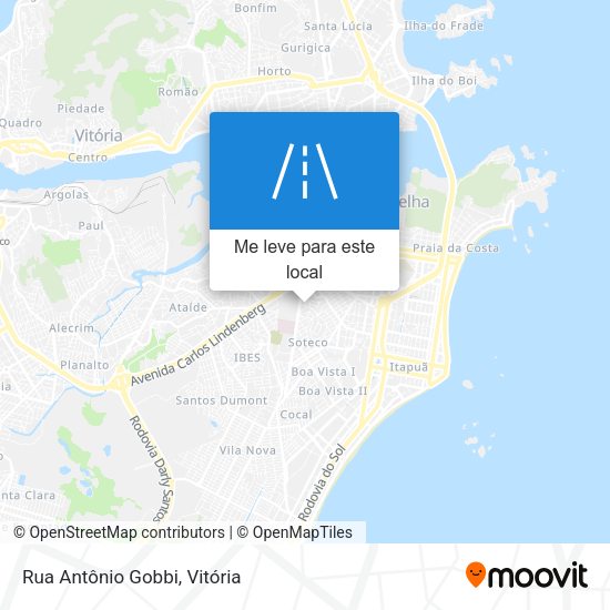 Rua Antônio Gobbi mapa