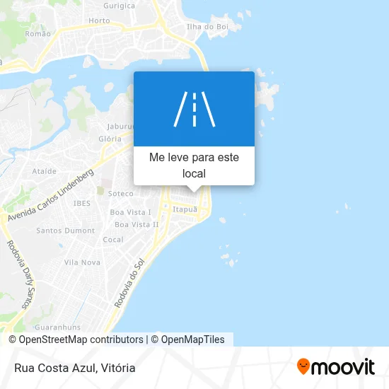 Rua Costa Azul mapa