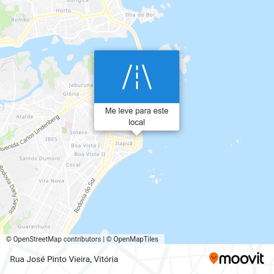 Rua José Pinto Vieira mapa