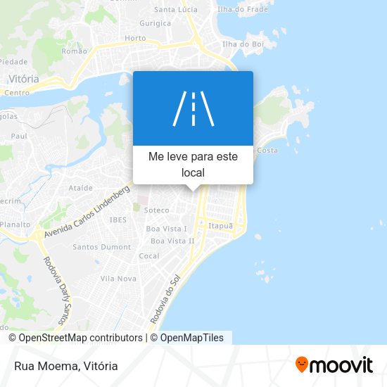 Rua Moema mapa