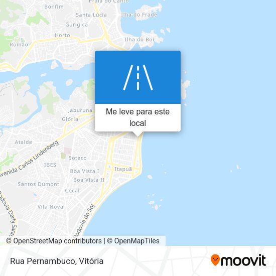 Rua Pernambuco mapa