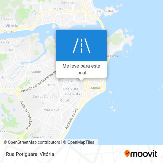 Rua Potiguara mapa