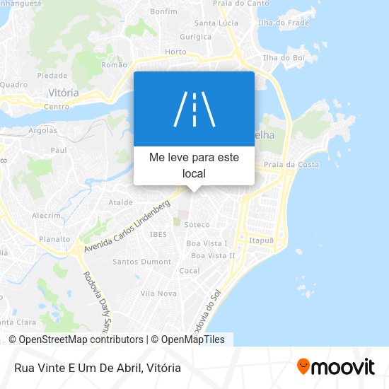 Rua Vinte E Um De Abril mapa